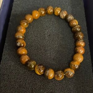 Elegant Tiger Eye Gemstone Bracelet NIB